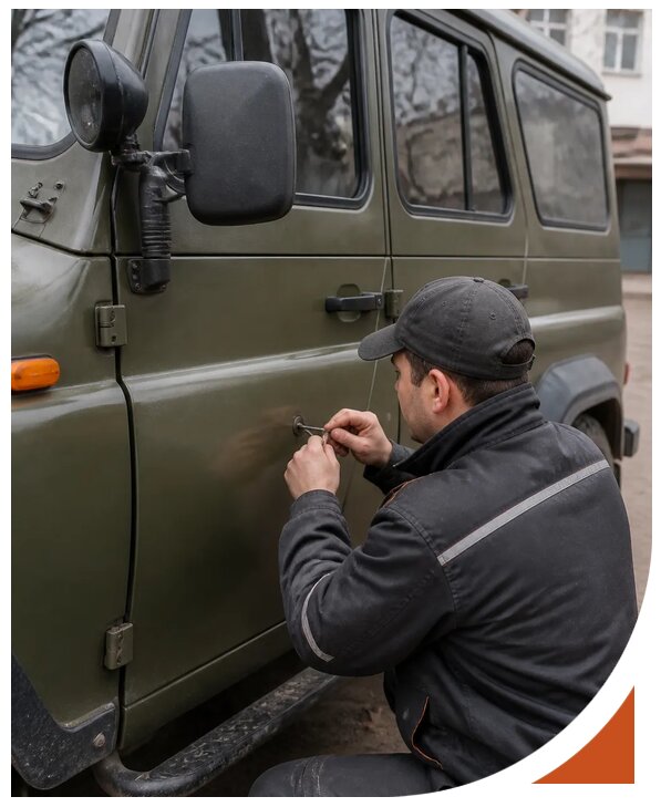 Профессиональное вскрытие автомобиля УАЗ без повреждений в Новосибирске