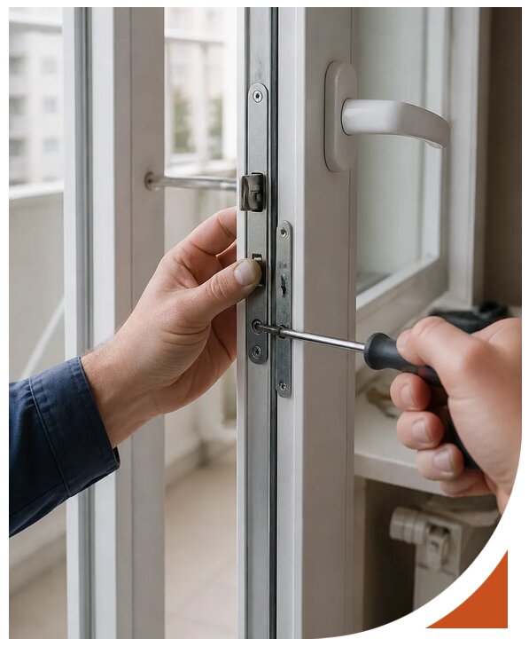 Профессиональная установка замка балконной двери в Новосибирске